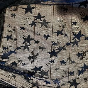 Sheer star pattern maxi skirt